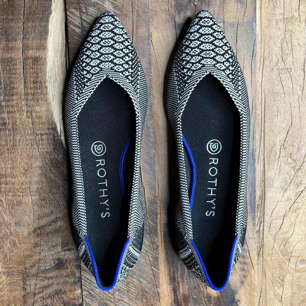 Rothy’s Points In Retired Black Python Print. Wom… - image 4